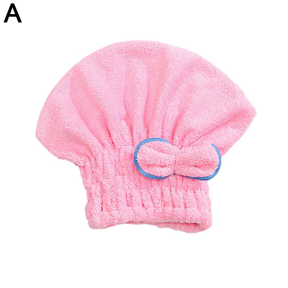 6 Colors Microfiber Solid Quickly Bowknot Wrap Towel Dry Hair Hat Hair Turban Head Wrap Hat Thickened Absorbent For Dry Hair Cap