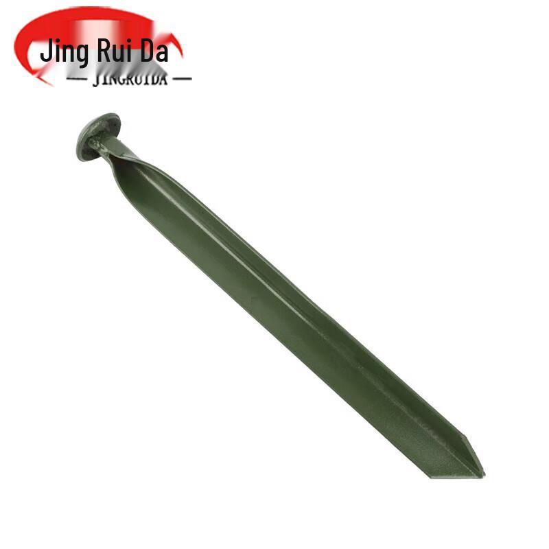JINGRUIDA Galvanized Military Green Triangular Tent Stake