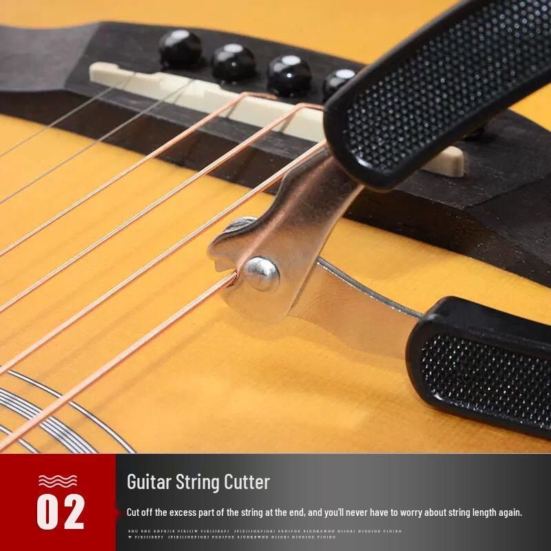 3-in-1 Guitar Tool: String Cutter, Winder, Pin Puller for Folk Guitar