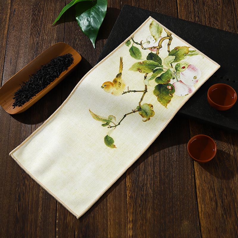 Suede Flannel Lint-Free Absorbent Tea Towel - Ancient Style, High-Grade, Multi-functional Design