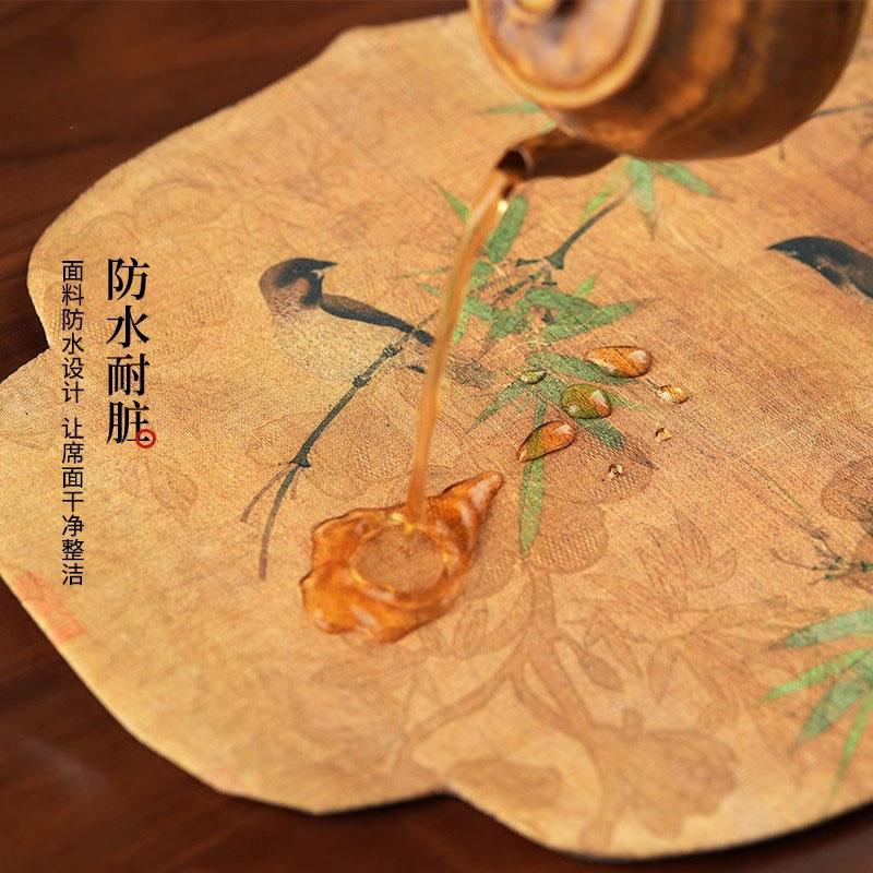 Vintage trockene Teematte, Tischmatte, chinesischer Zen-Stil, handgefertigt, Baumwolle und Leinen, Kunst-Topf-Matte, Tassenmatte, Tee-Tischdecke