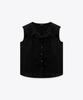 MARIE CLAIRE Pintuck Sailor Collar Blouse (Mafbbl08Mbk)