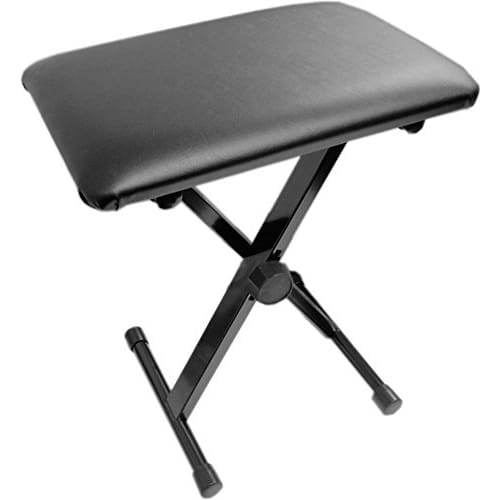 Kikutani Keyboard Bench/Piano Stool, X-Shaped, KB-66, Black
