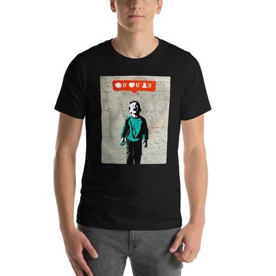 T-Shirt Banksy Bambino Social Media Graffiti Unisex Maglietta Premium