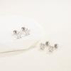 925 Silver Star Stud Earrings for Women Fashion Square Design High Quality Jewelry XY0234