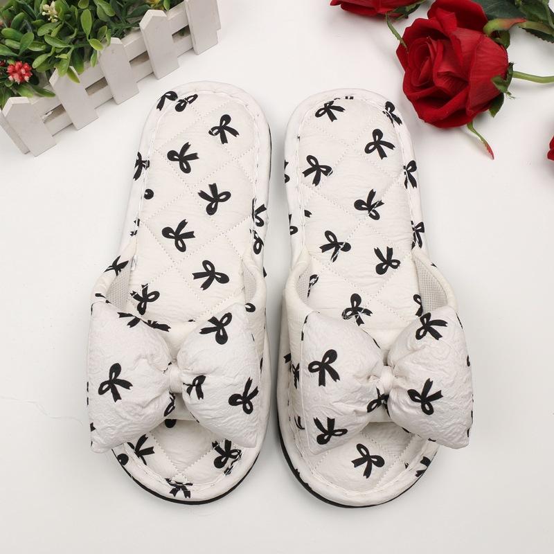 

Трехслойные утолщенные тканевые тапочки, летние женские тапочки для деревянного пола, домашние тапочки на мягкой подошве Length about 26 cm