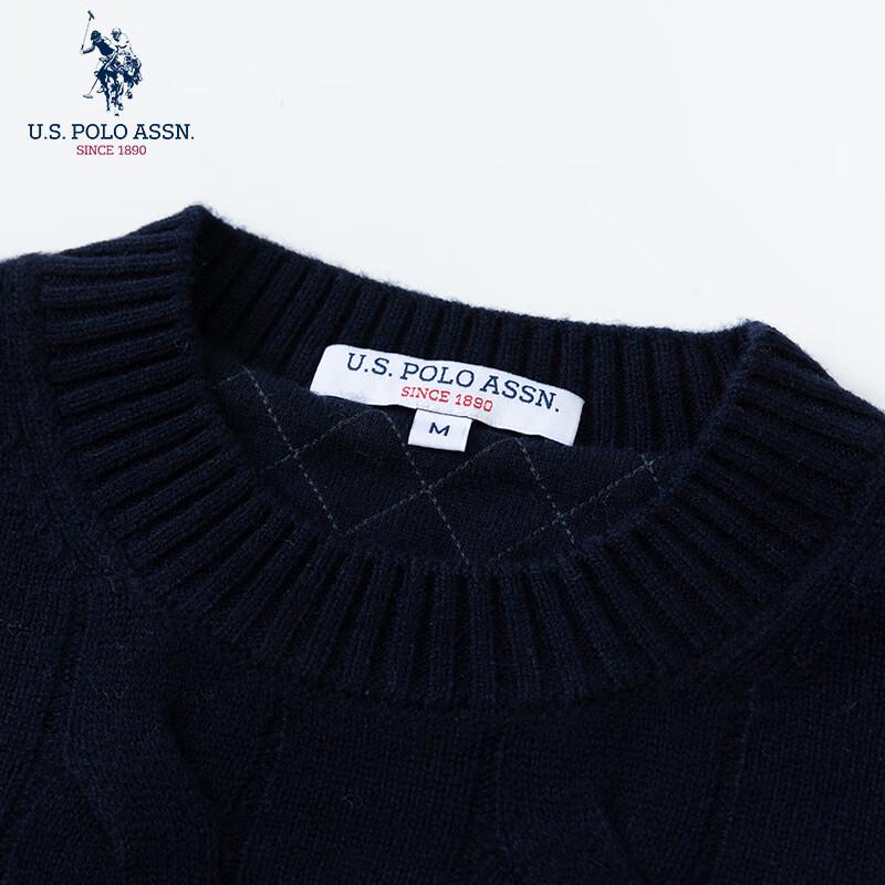 U.S. Polo Assn. Men's Pure Wool Crew Neck Sweater