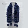 Wool Pom-Pom Scarf Women Thickened Winter Scarf Imitation Rabbit Fur Comfortable Knit Winter Scarf Neckwear