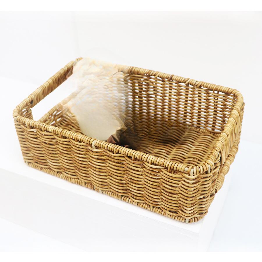 Imitation Rattan Storage Basket Household Large-capacity Clothes Sundries Desktop Snacks Toys Sorting Kitchen Storage Basket