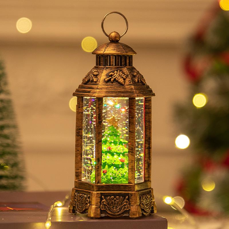 Christmas decoration glowing night light snow wind lamp crystal ball creative Christmas gift ornaments
