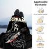 1PC Ghostface Scream Outdoor Flannel Throw Blanket - HD Printed Lightweight Soft Warm All-Season Blanket for Sofa, Bed, Travel, Camping 037