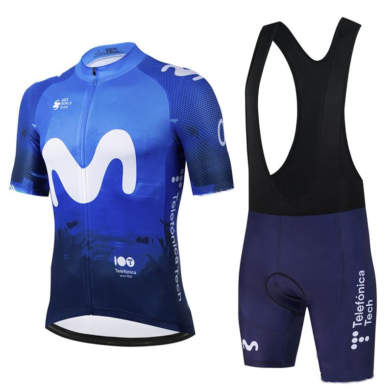 Movistar 2025 Cycling Jersey Set Summer Spain MTB Bike Clothes Uniform Maillot Ropa Ciclismo Men Bicycle Clothing Suit Hombre