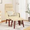 Day and Night - Day and Night Relaxation Armchair with Footrest In Cream Fabric