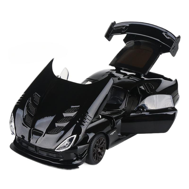 

1/32 Dodge Viper ACR SRT Alloy Sports Car Model Diecasts & Toy Metal Vehicles Car Model Simulation Sound and Light Kids Toy Gift чёрный