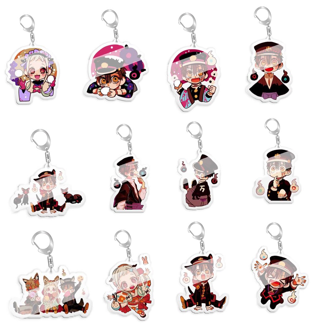 

Anime Hanako-kun Keychain Goods 12-piece Set [Unofficial] Anime Pendant Acrylic Keychain Anime Bag Mobile Phone Key Decoration Moe Goods (12 pieces)