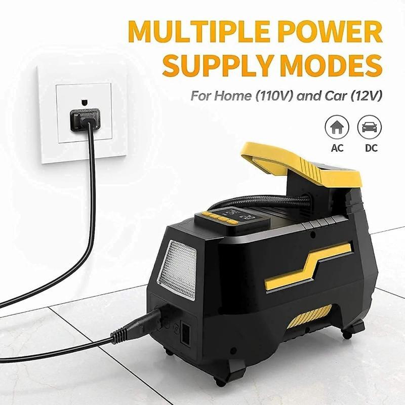 Portable Car Tire Inflator DC/AC 12V/100-230V 150PSI Car Air Compressor Tire Inflator Air Pump with Digital Pressure Gauge Tire