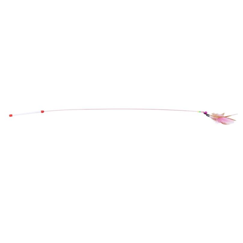 Pet Supplies Cat Toys Cute Design Plastic Wire Feather Pre-stick Cat Toy Interactive