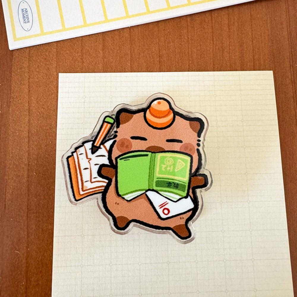 

Kawaii Capybara Acrylic Clip Creative Binding Sealing Clamp Photo Clip Cute Paper Clip Student 8