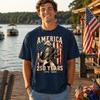 America 250 Years 17762026 Washington Guitar Vintage Flag Print Tshirt Unisex Cotton Oversized Tee