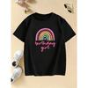 Fashion Rainbow Love Birthday Girl Gothic T Shirts Manga Kids Children's T-shirt Girls Summer Spring Casual Top Tee