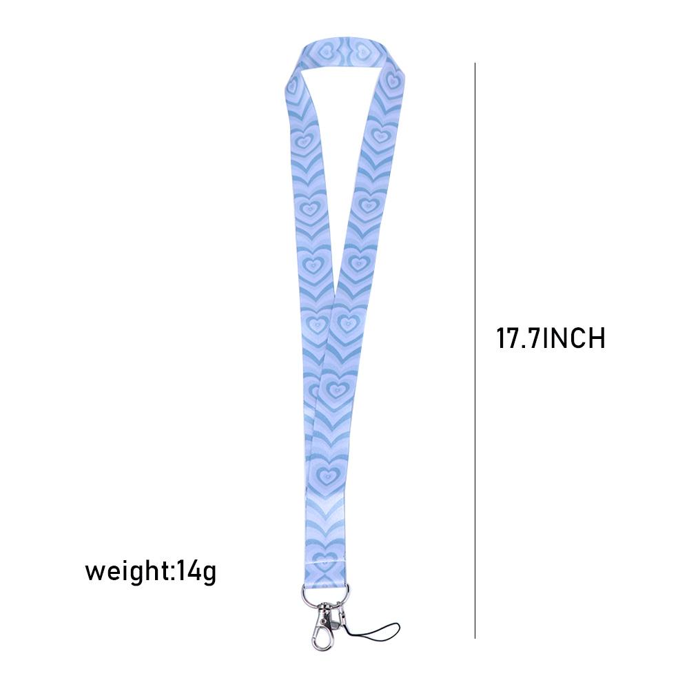 Mobile Phone Strap Keychain Love Neck Strap Heart Lanyard ID Card Pass Hang Rope Badge Holder