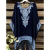 Sommer Damen Bohemien Stil Print T-Shirt Tops Mode Gestreiftes Blumen Grafik T-Shirt Lässiger Komfort Kurzarm Kleidung