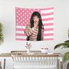 Kpop Wonhee Pink American Flag Tapestry Concert Flag Wall Hanging Decor Kpop Fan Gift Room Art Decor for Bedroom Wall Art