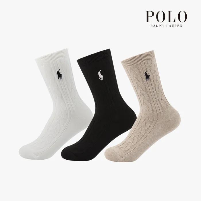 [3PACK] POLO Women's Cable Socks