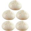 5Pcs PVC Simulation Chinese Bao Buns, Realistic Steamed Bun Model with Wrinkle Design, Faux Food for Home Decor, Restaurant Display, Photography
