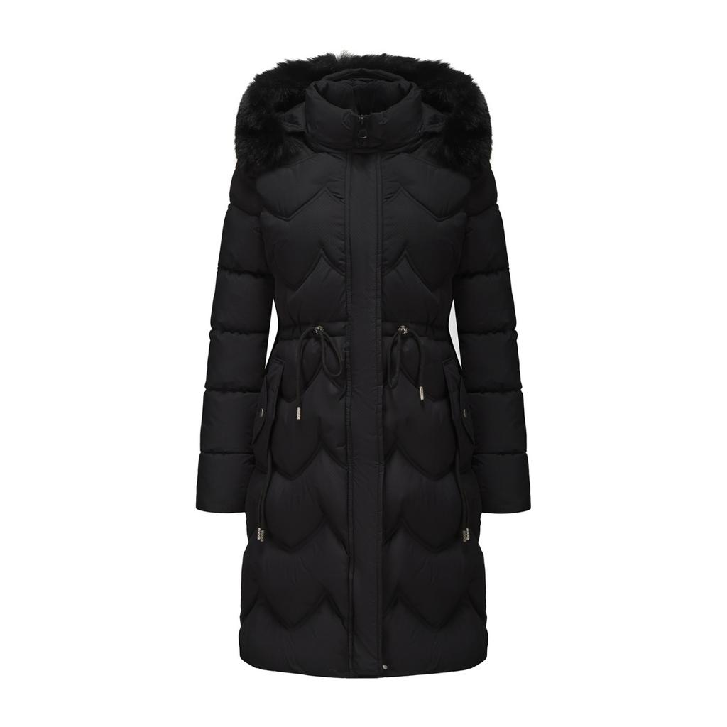 Women's Hooded Coat Ladies Winter Cotton Coat Thickened Warm Jacket