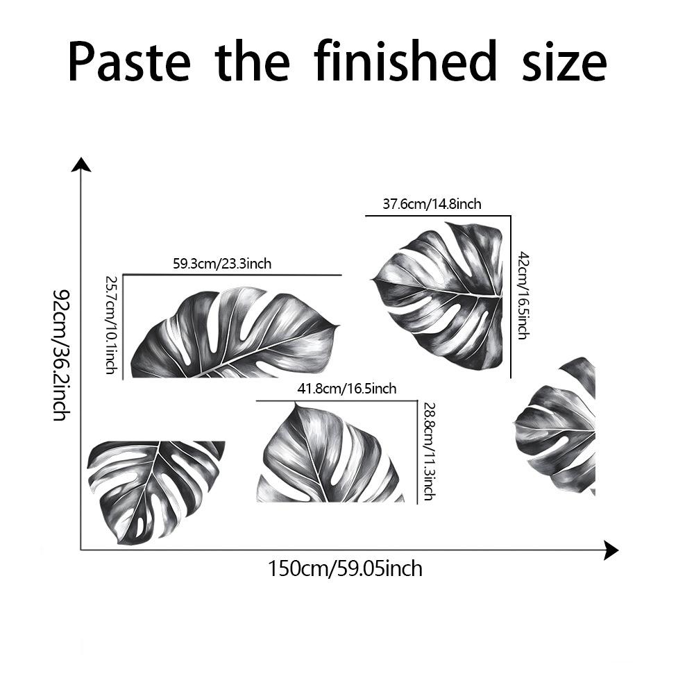 

Зеленое растение Черепаха спина листья фон гостиная крыльцо украшающие декоративные настенные наклейки 35*98cm*2pcs/fun-L097