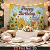 1pc Floral Photo Backdrop - Polyester Party Decor