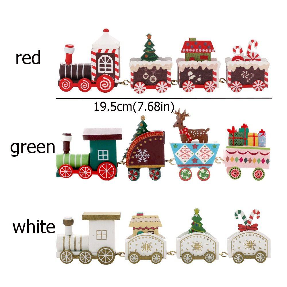 Cartoon Christmas Wooden Train Deer/Lollipop Xmas Gifts Train  Holiday Party