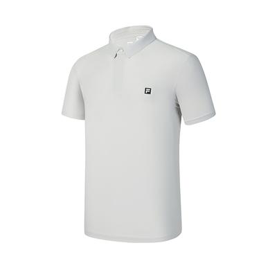 Weiches Bequemes Hautfreundliches Modisches Einfarbiges Kurzarm-Poloshirt Herrenoberteile A11M531103F-GY