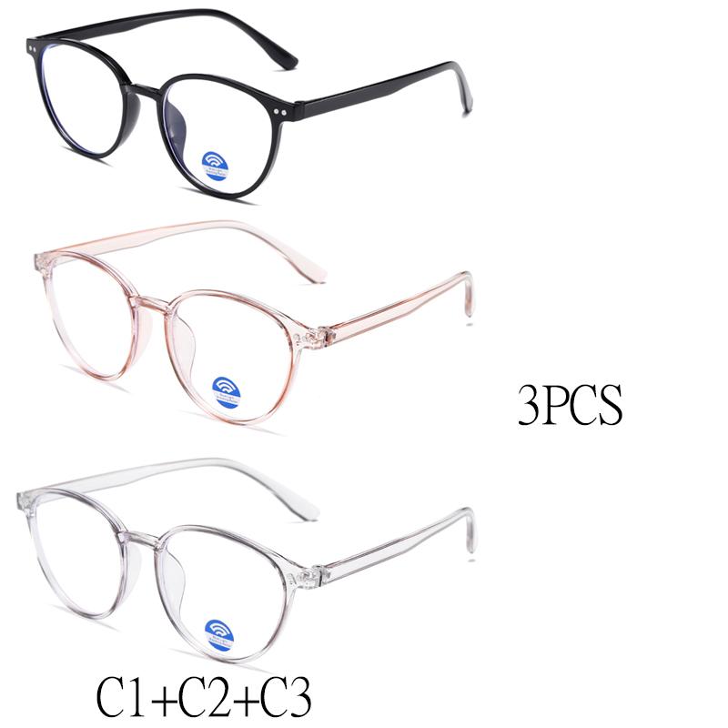 

3Pcs Anti-Blue Light Glasses Exquisite Square Eyewear Women Men Sweet Luxury Eyeglasses Blue Light Blocking Computer Eyeglas