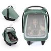 H3CD Full Protective Baby Car Canopy with Roll Straps and Mesh Window Accent
