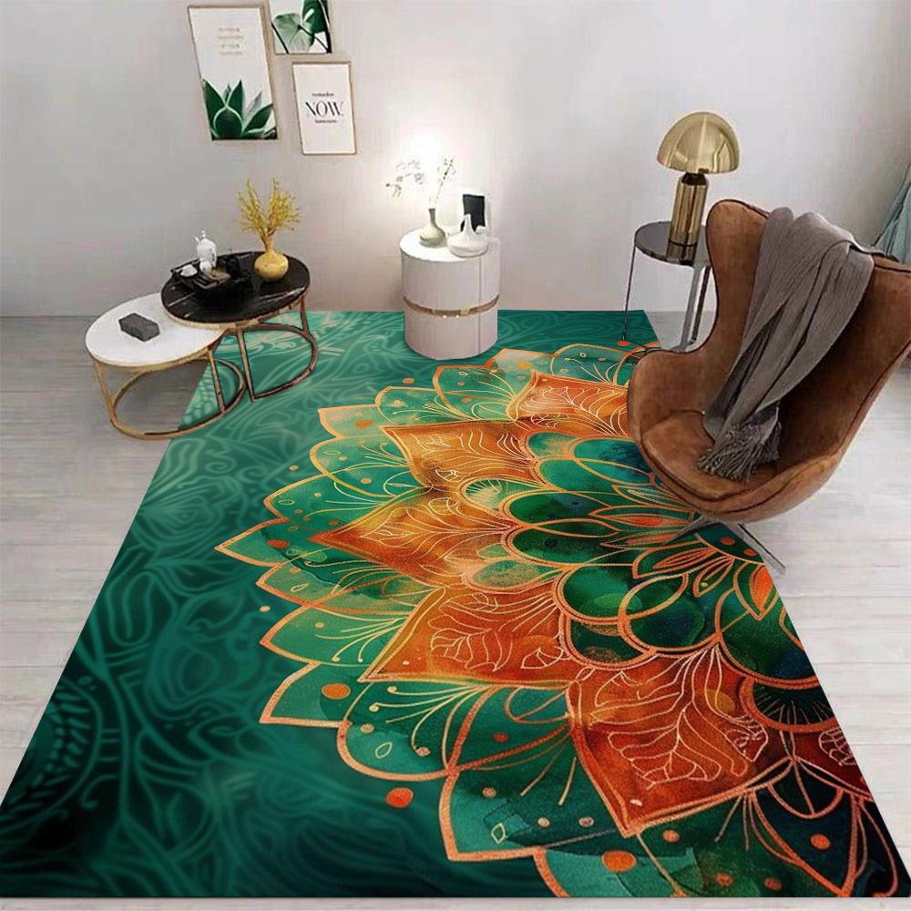 Bohemian Mandala Feather Carpet Various Styles With Colorful Floral Dreamcatcher Abstract Patterns Rug For Living Room Decor
