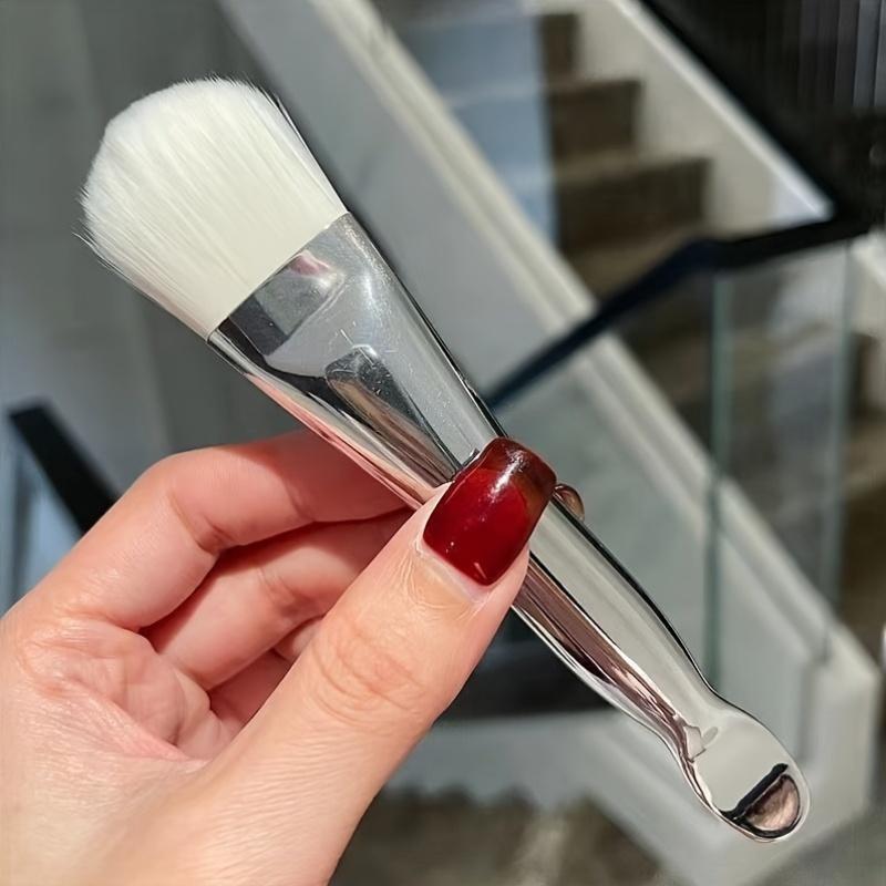 Pennello Doppio per Maschera con Setole Morbide e Paletta, Pennello Elettroplaccato per Maschera, Crema per Maschera, Raschietto Paletta, Strumento Speciale per Applicazione Maschera all'Argilla