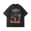 Men'S Hip-Hop Trendy Brand Butterfly Printing Small Neckline Old Short-Sleeved T-Shirt Men'S And Women'S High Street Washed Half-Sleeved Tee