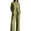 1116 New Batch Season New European and American Style Loose Shirt Wide Leg Pants Casual Suit Looks Tall