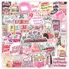 50PCS Funny Bookish Stickers Book Reading Cartoon Decals Toys Waterproof DIY Stationery Scrapbooking Phone Decoration Sticker