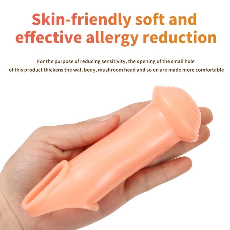 Enlargement Glans Cock Sleeve Male Foreskin Corrector Resistance Ring Delay Ejaculation Penis Ring Sex Toy 18 Men Penis Extender