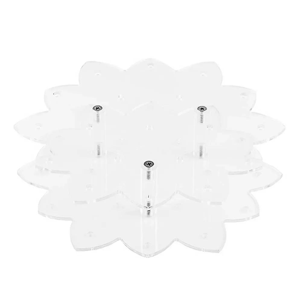 Flower Shaped Acrylic Display Rack with 19 Holes for Organizing Lollipops and Cake Pops in Retail Stores or Home Celebrations