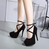 Fashion Sexy Classic High Heels Women's Sandals Summer Shoes Ladies Ankle Strap Pumps Platform Heels Woman Strappy Shoes