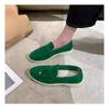 Suede Flat Bottomed Oversized Low Top Single Shoe for Women, with A Soft Sole and Lightweight Solid Color Sole, Suitable for Wearing On The Sole