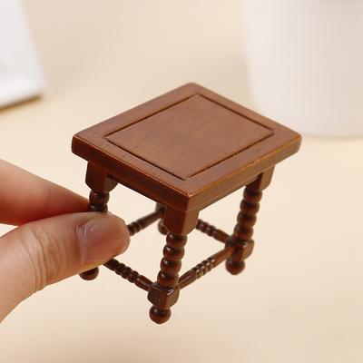 1:12 Dollhouse Miniature Coffee Table Bedside Stool Doll Furniture Decor Toy