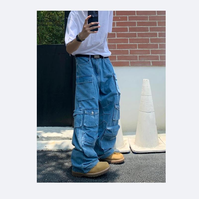 Women's Baggy Cargo Pants Y2K Clothing Multi-Pocket Relaxed Fit Jeans Fairy Grunge Clothes Alt Emo Streetwear