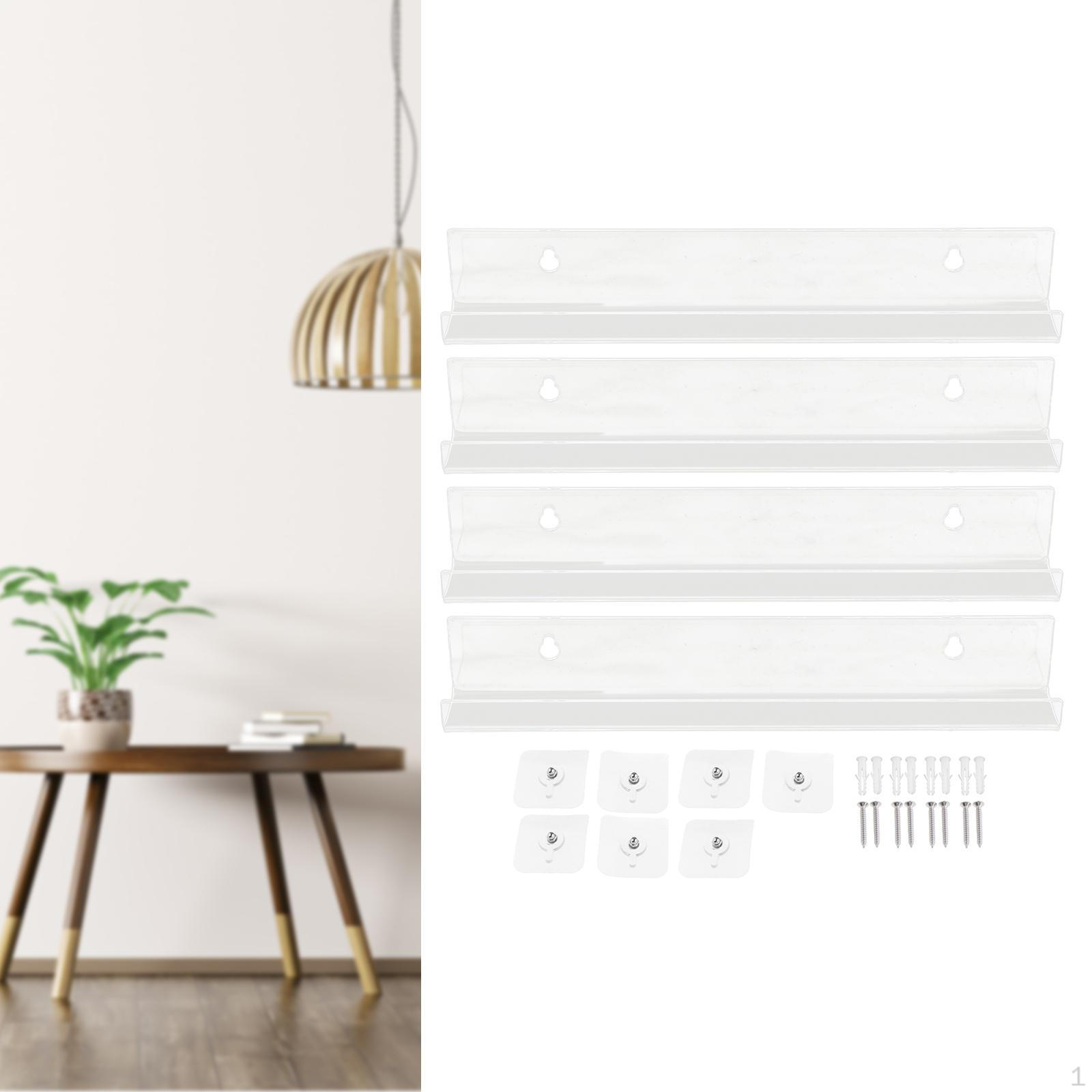 

4 шт. акриловая полка для бейсбольных карточек, витрина, стойка для виниловых пластинок для гостиной чистый