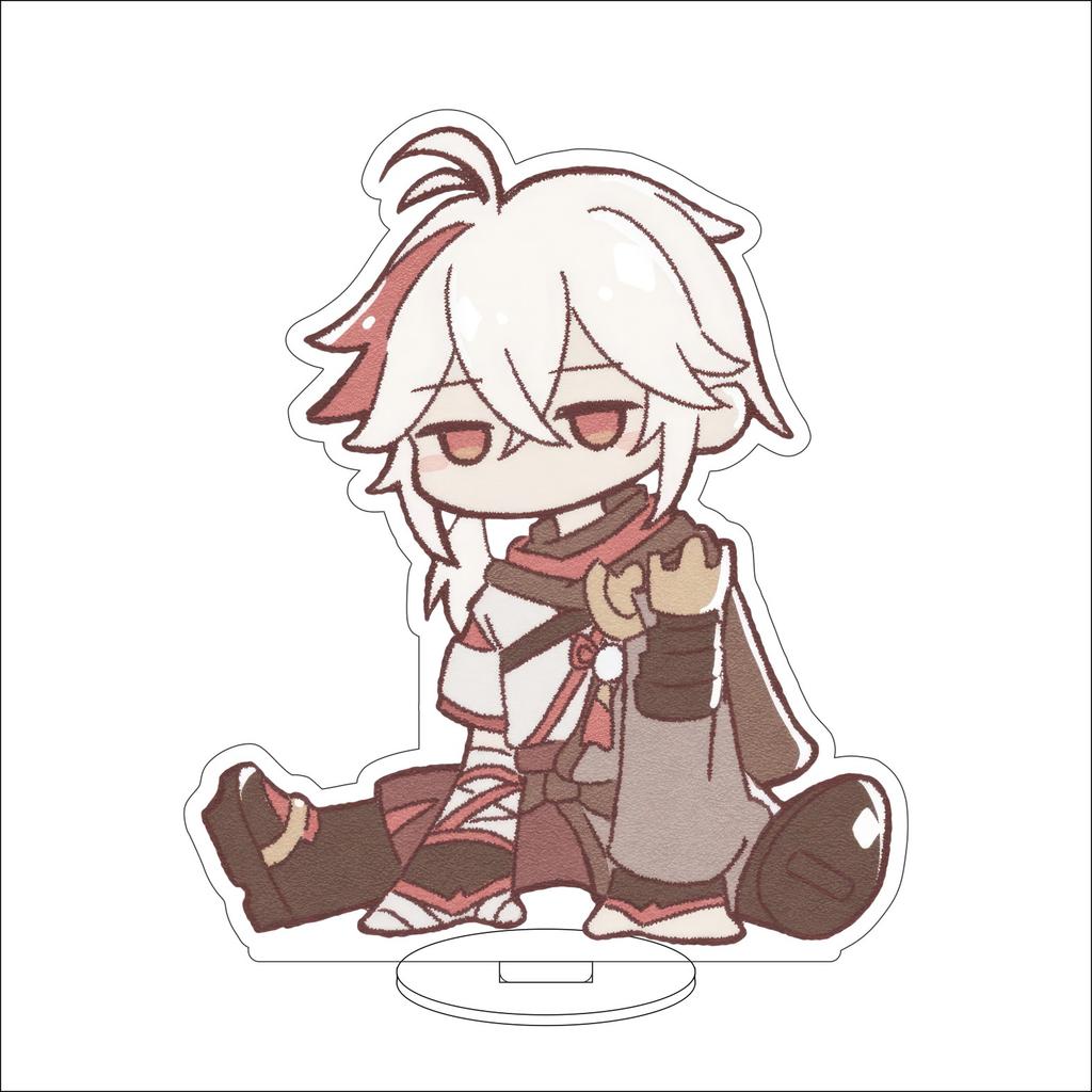 10CM Anime Genshin Impact Figure Stand Model Kaedehara Kazuha Cute Desk Decor Standing Sign Gifts