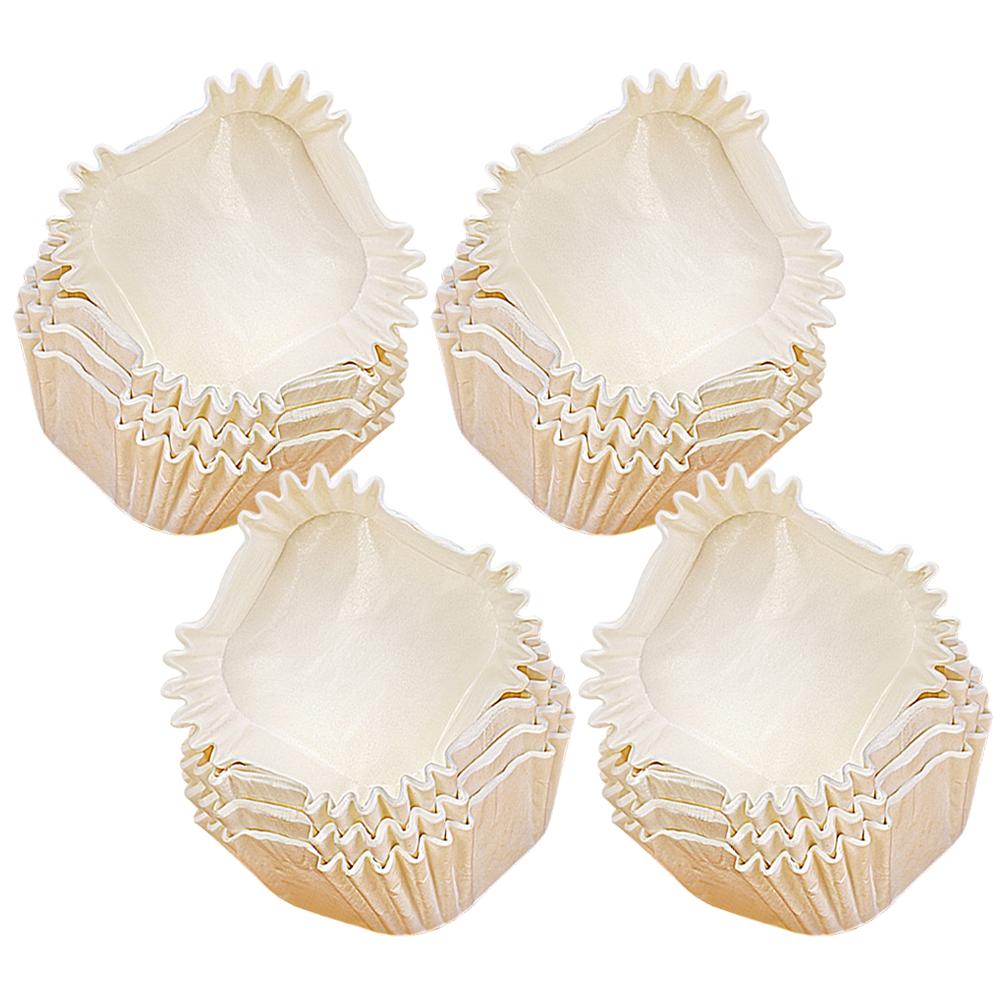 1000 Stück Quadratische Kuchen Backpapier Schale 1000 Stück (Weiß) Cupcake-Förmchen Einleger Hochzeit Muffin Dessert Zellstoffhalter Für